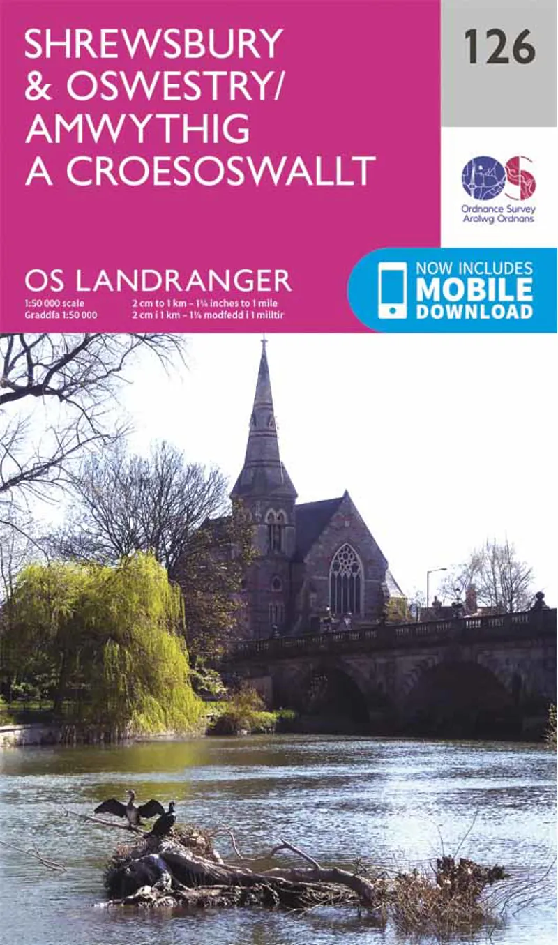 Landranger 126 Shrewsbury and Oswestry Ordnance Survey Map