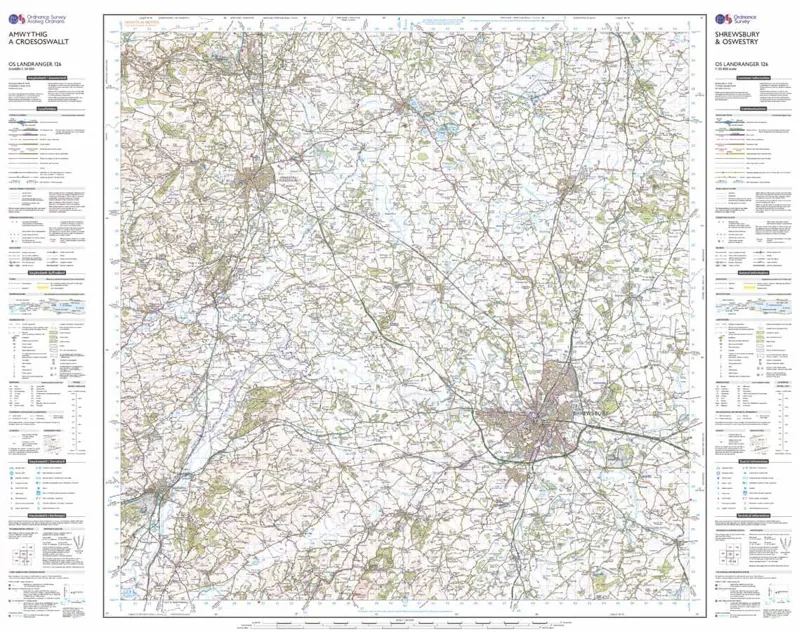 Landranger 126 Shrewsbury and Oswestry Ordnance Survey Map-2