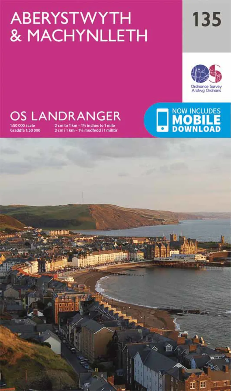 Landranger 135 Aberystwyth and Machynlleth Ordnance Survey Map