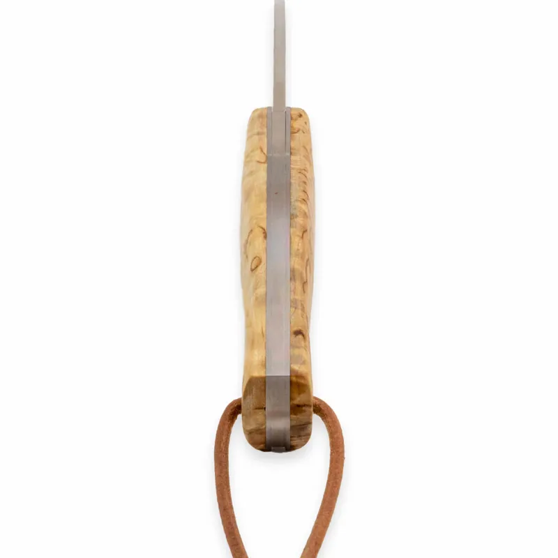 Casstrom Lars Falt Slip Joint UK EDC Folding Bushcraft Knife - Curly Birch-1