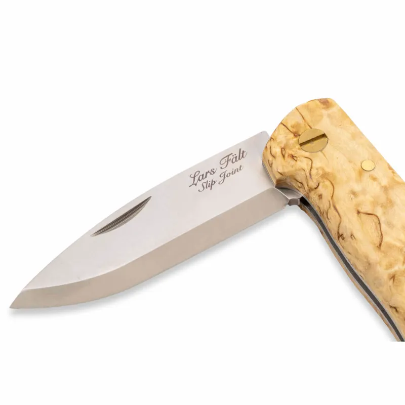 Casstrom Lars Falt Slip Joint UK EDC Folding Bushcraft Knife - Curly Birch-4