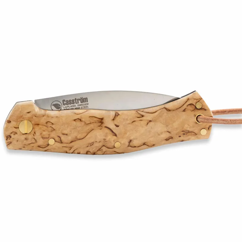 Casstrom Lars Falt Slip Joint UK EDC Folding Bushcraft Knife - Curly Birch-3
