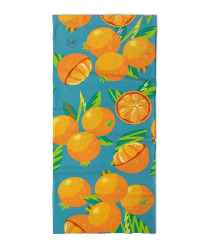 Buff Unisex CoolNet UV Neckwear - Genju Orange Adult - UPF 50+ Recycled Polyester One Size Hiking Running Fishing - Made in Spain