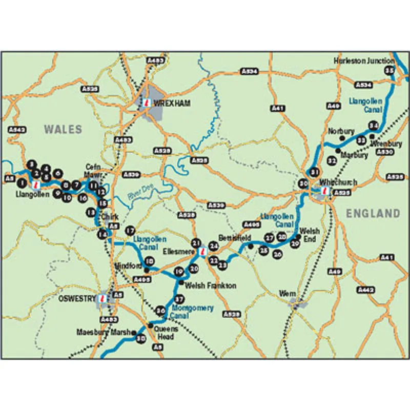Llangollen and Montgomery Canal Walks - David Berry - Kittiwake Guides-1