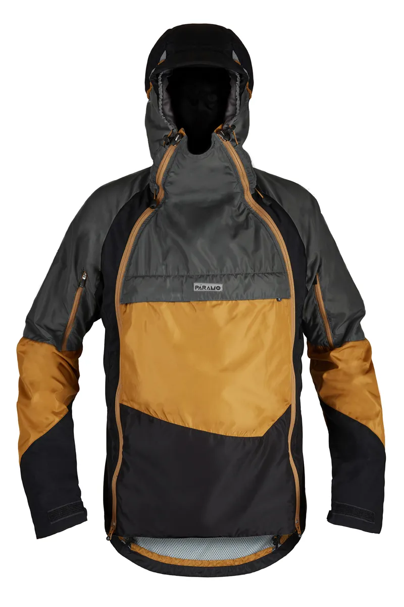 Paramo Mens Velez Evolution Waterproof Hybrid Smock - Cumin / Steel / Black-1