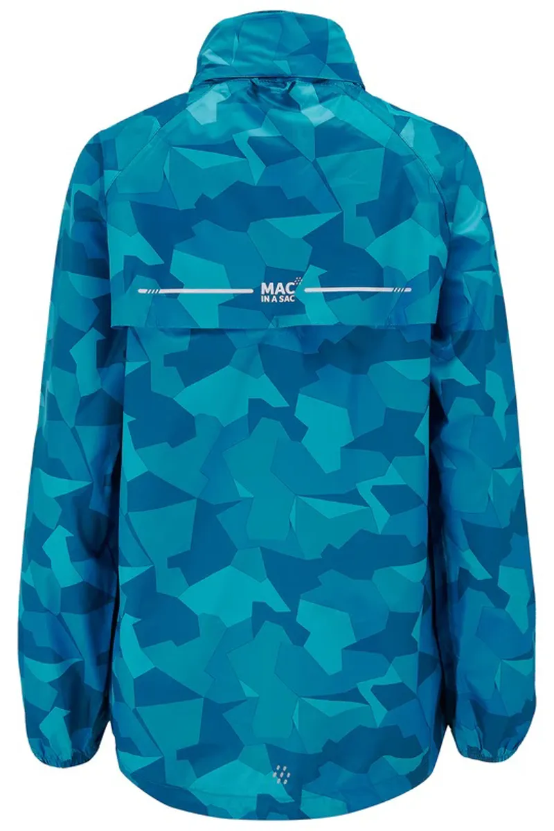 Mac In A Sac Unisex Origin 2 Waterproof Jacket - Teal Camo Tonal Zip-1