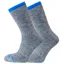 Horizon Heritage Socks 2pk 4-7 Plain-Grey/Royal