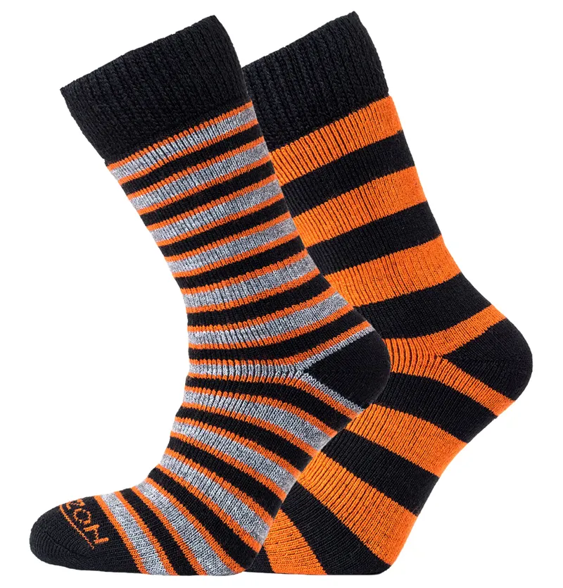 Horizon Heritage Stripes and Hoops Twin Pack Orange/Black 8-12