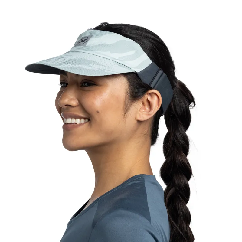 Buff Unisex Visor  Aces Camo Running Sun Protection White S/M Adjustable Recycled Polyester Breathable Sports Visor Hat-3