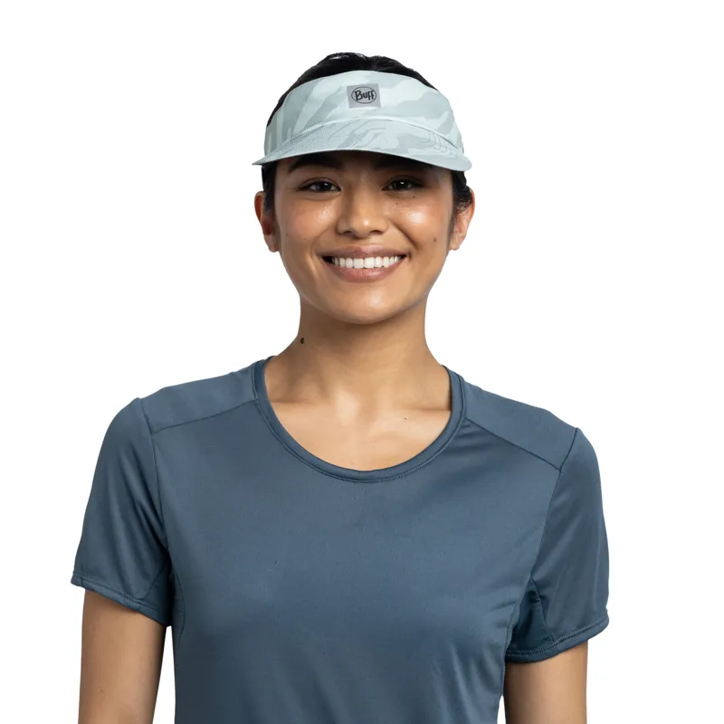 Buff Unisex Visor  Aces Camo Running Sun Protection White S/M Adjustable Recycled Polyester Breathable Sports Visor Hat-2