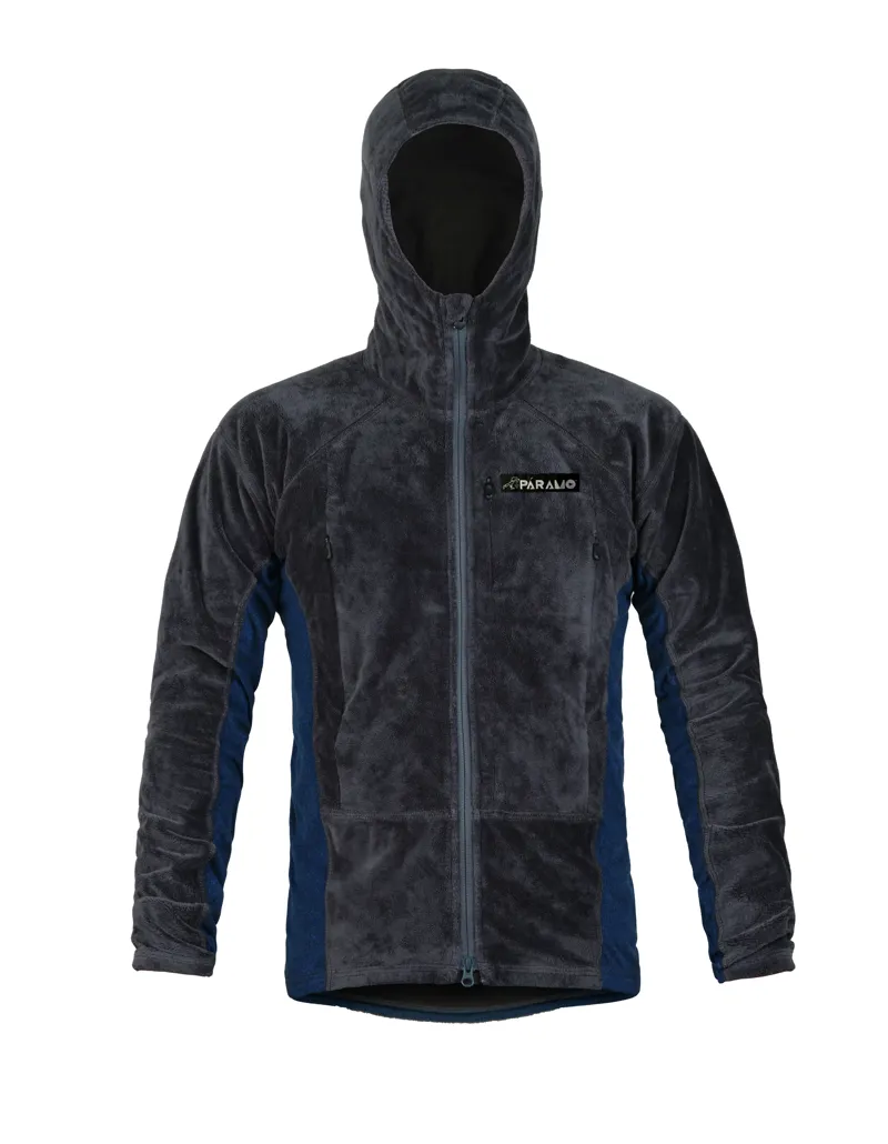 Paramo Men's Enduro Plus Fleece Hooded Jacket Grey/Cobalt Blue-1