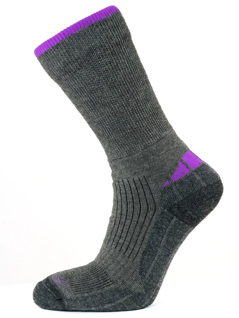 Horizon Socks Merino Hiker Grey and Violet