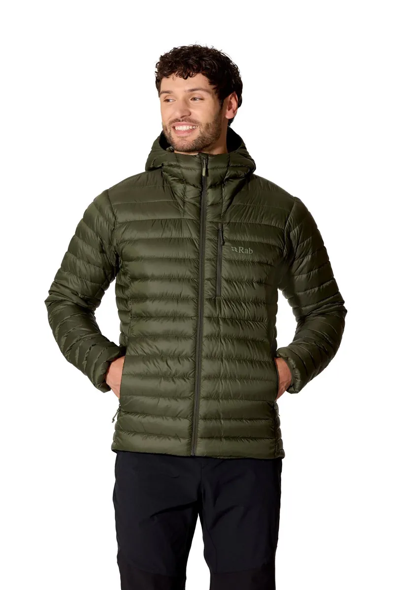 Rab Mens Microlight Alpine Hoody Down Jacket - Army Green - AW26 Updated