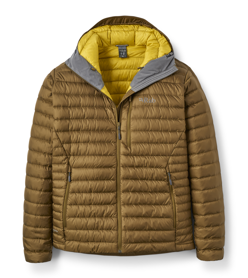 Rab Mens Microlight Alpine Down insulated Jacket in Oak Brown