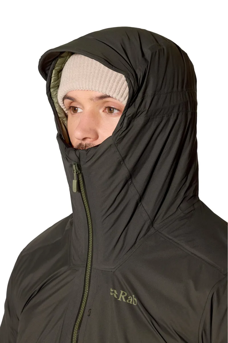Rab Mens Microlight Shield Waterproof Down Jacket - Dark Army Green - New AW26-3