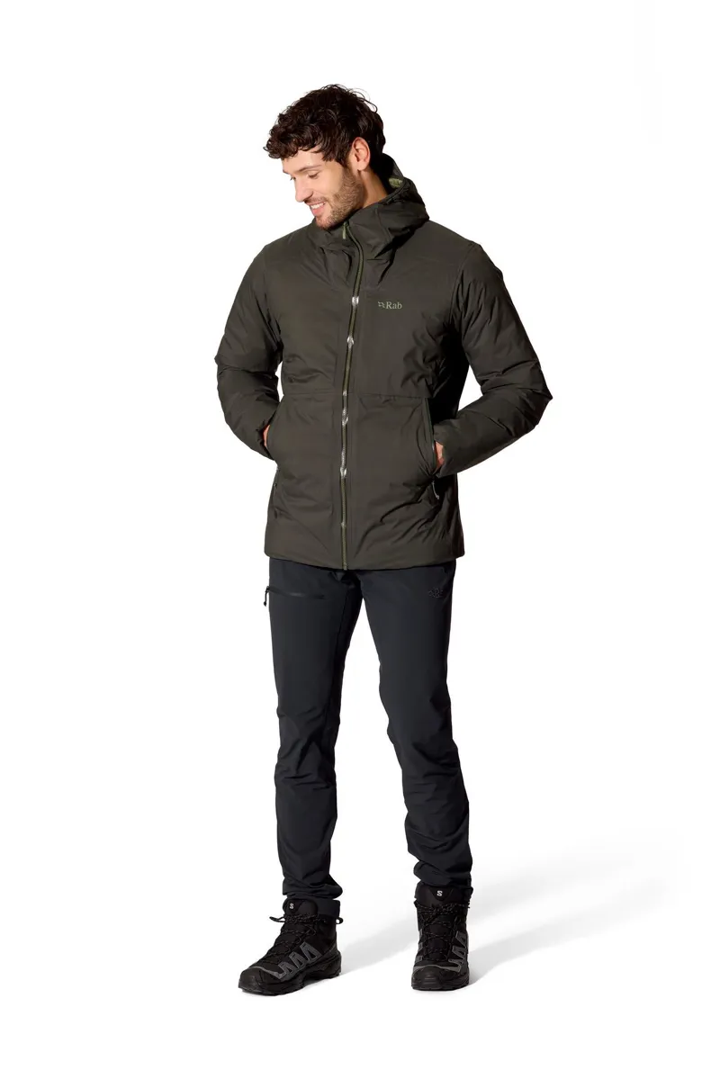 Rab Mens Microlight Shield Waterproof Down Jacket - Dark Army Green - New AW26-4