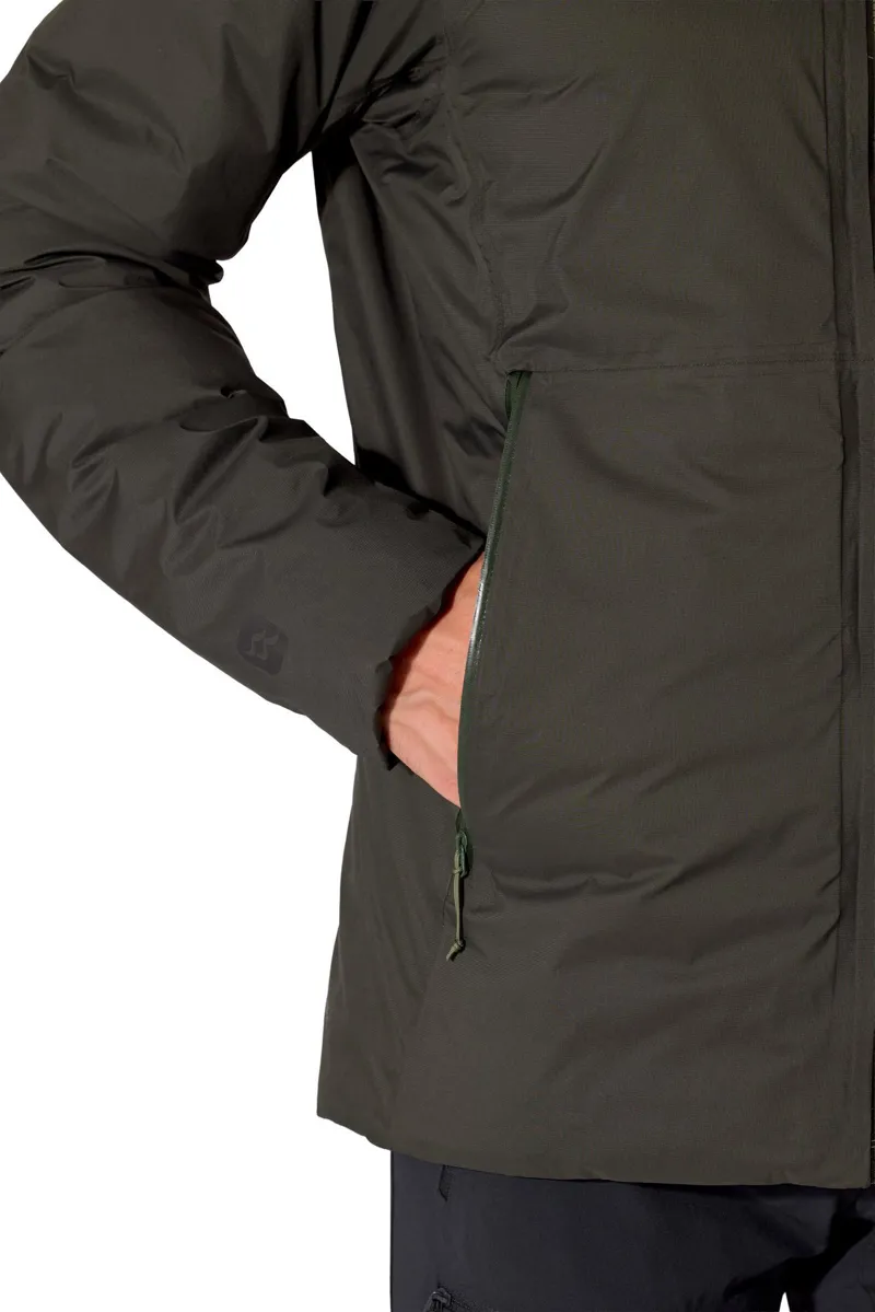 Rab Mens Microlight Shield Waterproof Down Jacket - Dark Army Green - New AW26-7