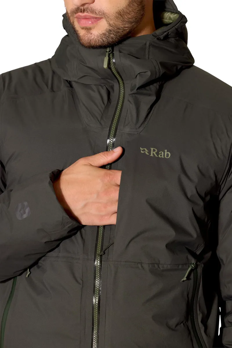 Rab Mens Microlight Shield Waterproof Down Jacket - Dark Army Green - New AW26-10