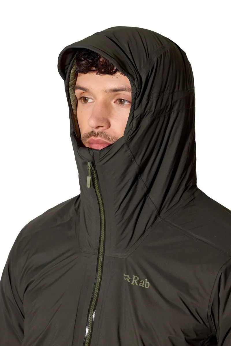 Rab Mens Microlight Shield Waterproof Down Jacket - Dark Army Green - New AW26-13