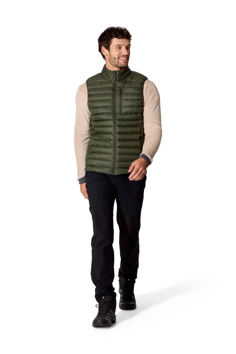 Rab Mens Microlight Down Vest - Army Green - New AW26-5