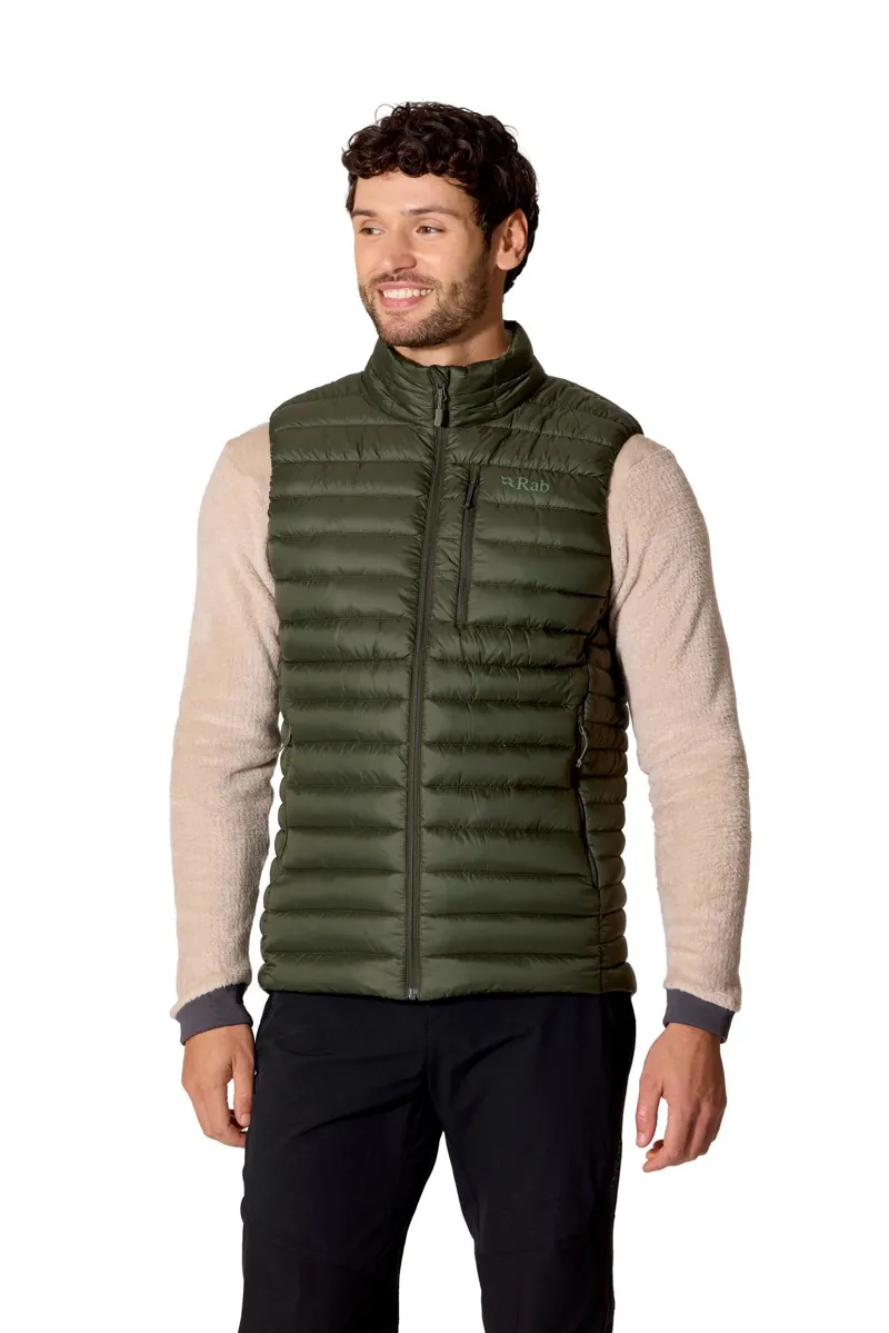 Rab Mens Microlight Down Vest - Army Green - New AW26