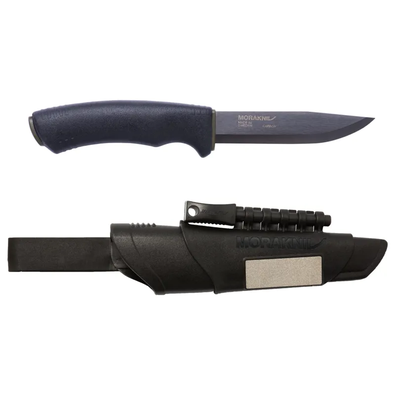 Mora Bushcraft Knife with Sharpener and Firesteel - Black Carbon Knife