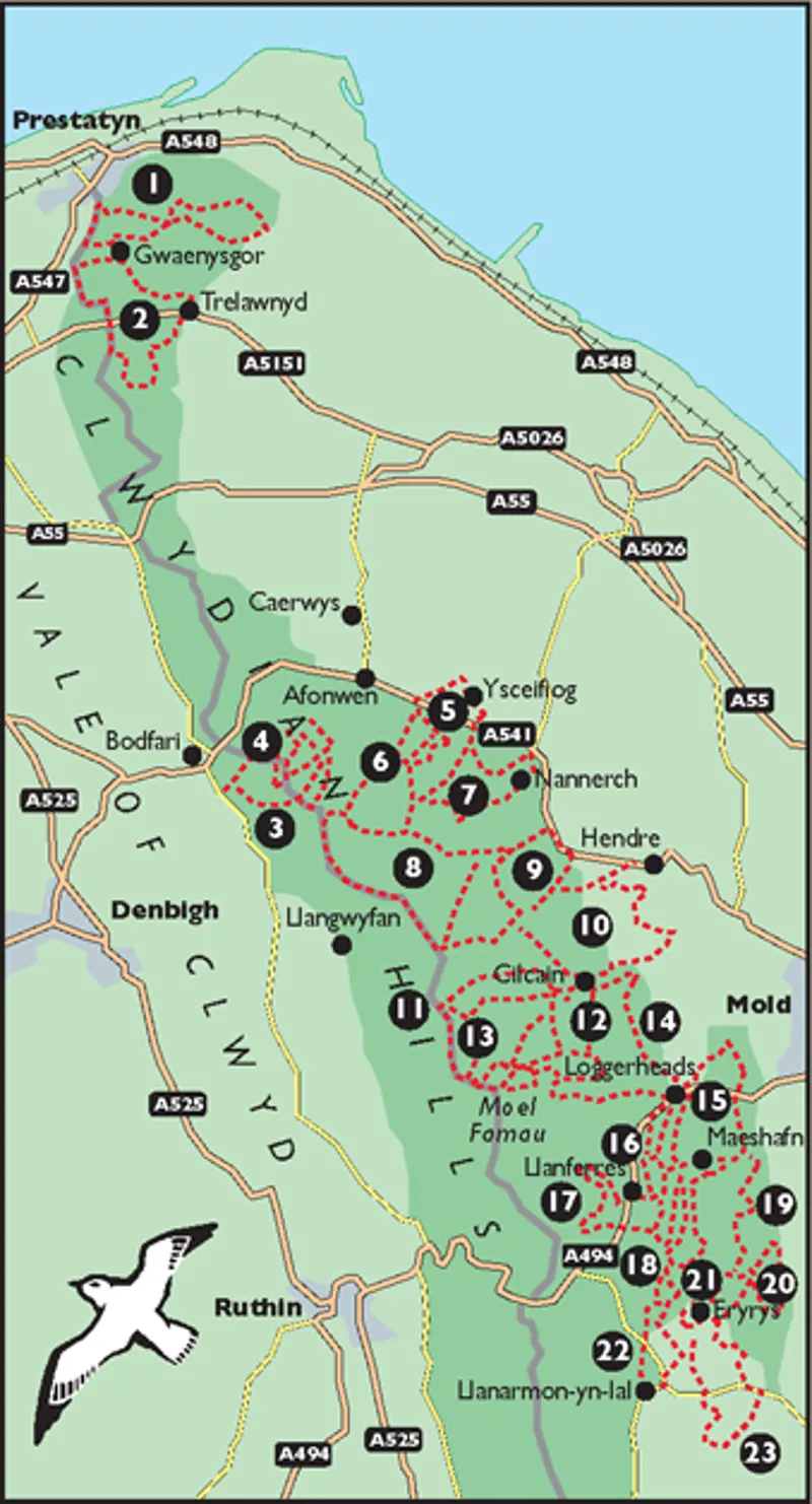 More Walks on the Clwydian Range - David Berry - Kittiwake Guides-1