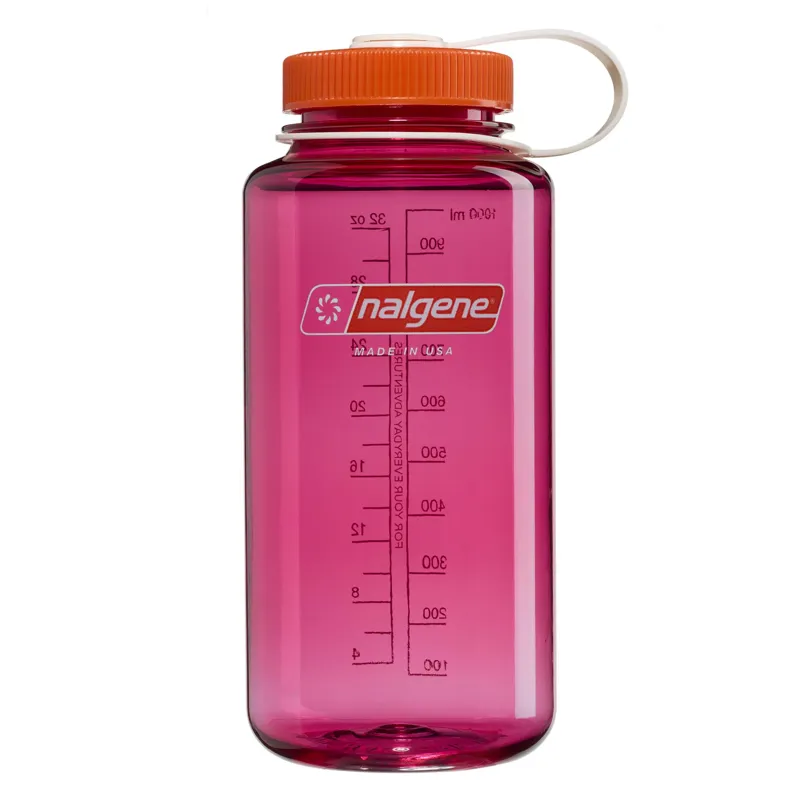 Nalgene Tritan Renew 1 litre Wide Mouth - Fuchsia Purple - Flame Cap