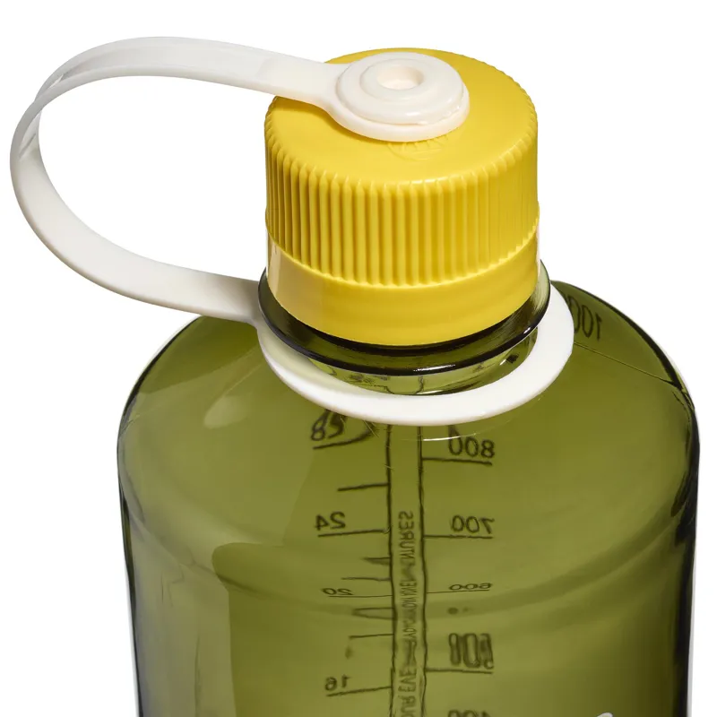 Nalgene Tritan Sustain 1 Litre Narrow Mouth - Oil Green and Freesia Cap-1