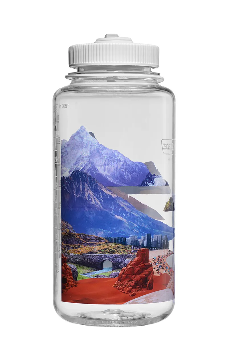 Nalgene Special Edition Prints 1 Litre Sustain Wide Mouth Water Bottle - Surrealist Mixed Landscapes-3
