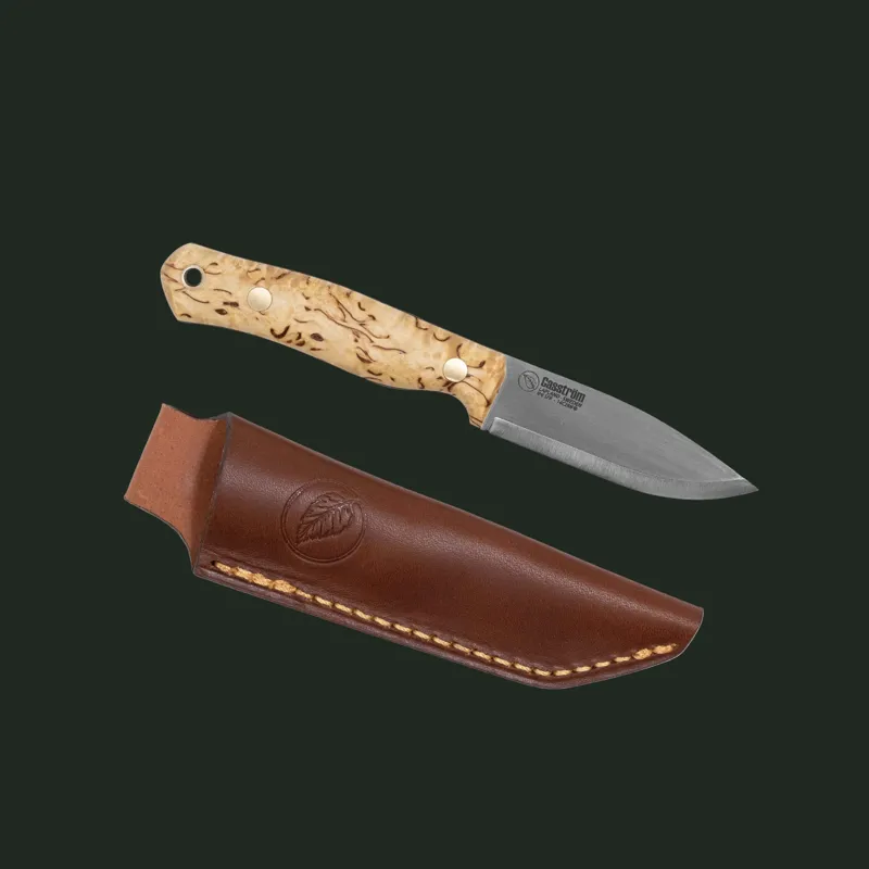 Casstrom No.08 - 14C28N Stainless Steel Swedish Forest Knife - Curly Birch Handle