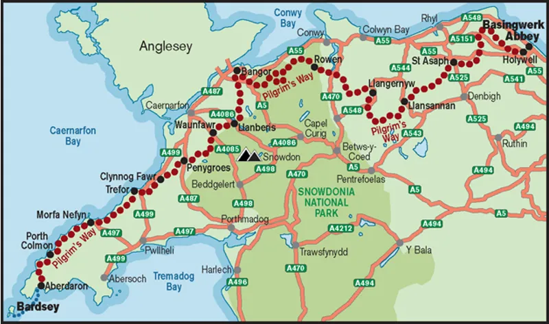 The Pilgrim's Way - North Wales Taith Pererin Gogledd Cymru - Mike Stevens - Kittiwake Guides-1