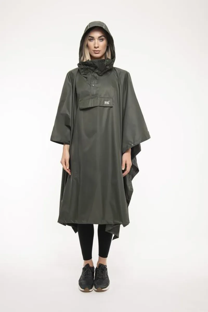 Mac in a Sac Waterproof Poncho - Khaki Green-3