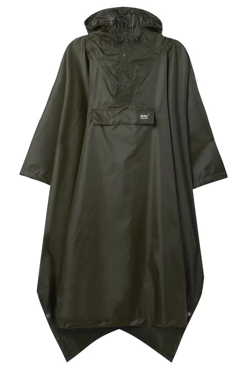 Mac in a Sac Waterproof Poncho - Khaki Green