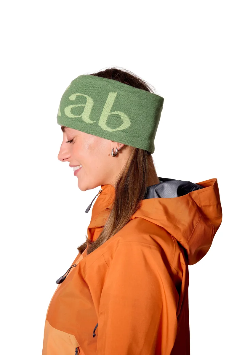 Rab Knitted Logo Headband Dark Fig Green/Fig Green One Size-2