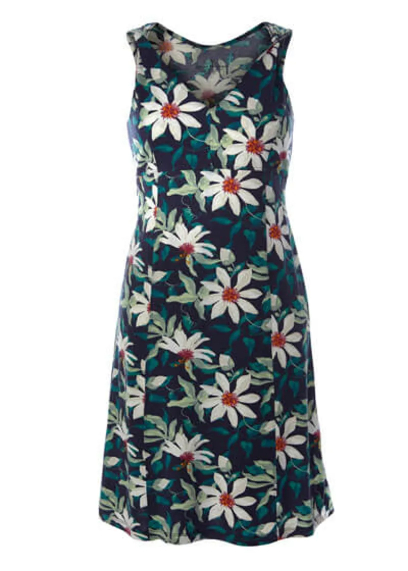 Royal Robbins Essential Twist Dress - Ink Blue Print