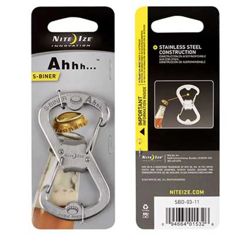 Nite Ize Sbiner Ahhh Stainless Carabiner / Bottle Opener