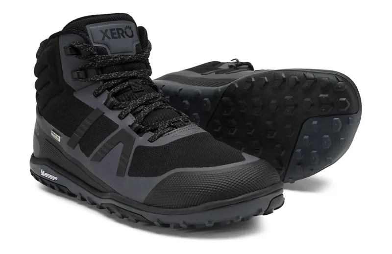 Xero Scrambler Mid II Barefoot Mens Waterproof Boot - Black Asphalt-2