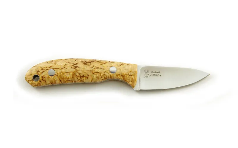 Casstrom Safari Knife Stabilised Curly Birch