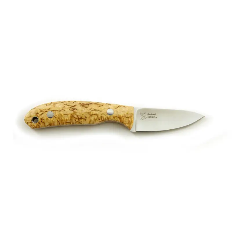 Casstrom Safari Knife Stabilised Curly Birch