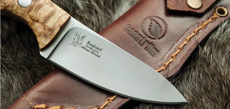 Casstrom Safari Knife Stabilised Curly Birch-2