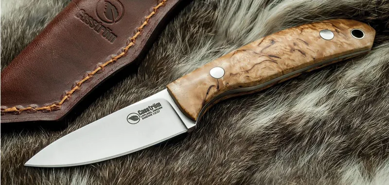 Casstrom Safari Knife Stabilised Curly Birch-1