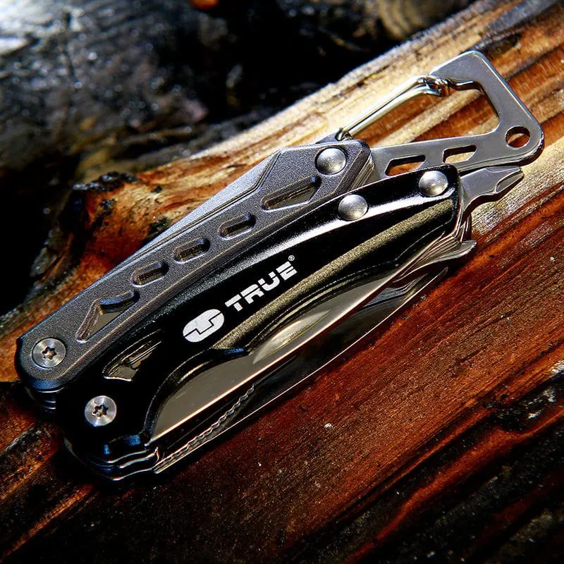 True Utility True Seven Multi tool EDC Stainless Steel 102g 9 function UK Legal Every Day Carry Pocket Knife and pliers 85x30x15mm -5