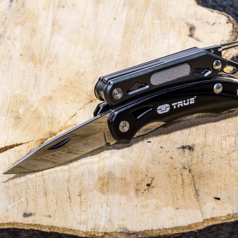 True Utility True Seven Multi tool EDC Stainless Steel 102g 9 function UK Legal Every Day Carry Pocket Knife and pliers 85x30x15mm -3