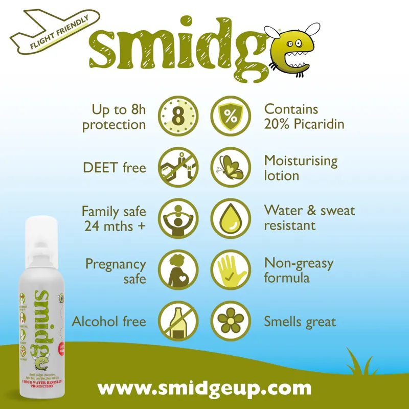 Smidge 30ml - The DEET Free Effective Midge Mosquito and Insect Repellent Spray 30ml-2