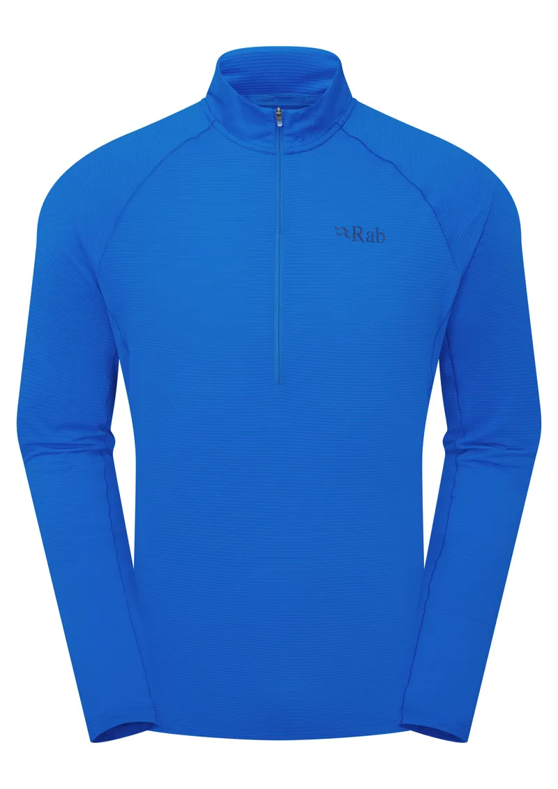 Rab Mens Sonic Long Sleeve Zip Baselayer - Maya Blue