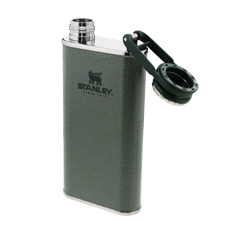 Stanley Easy Fill Wide Mouth Hip Flask 230ml - Classic Hammertone Green-1