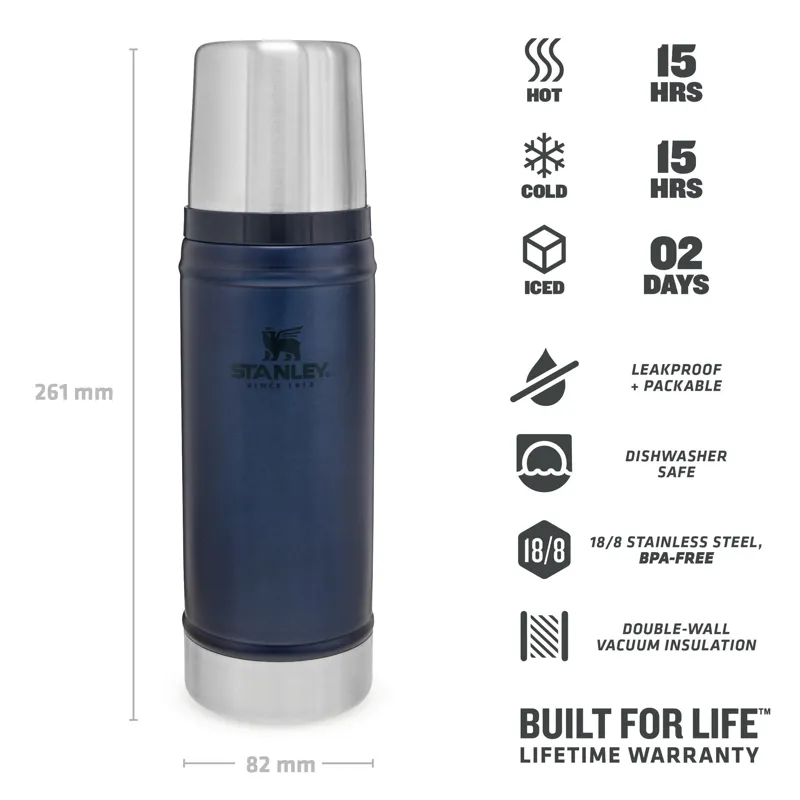 Stanley Classic Vacuum Flask 470ml - Nightfall Blue-2