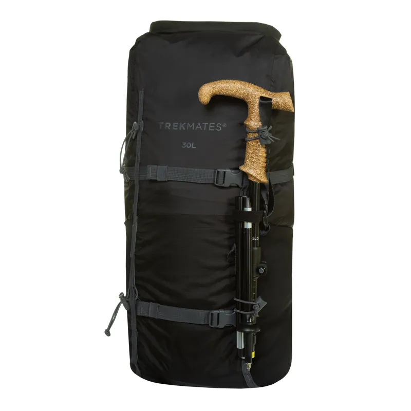 Trekmates Wanderer Fold Lock Walking Stick Pole - Single Black-1