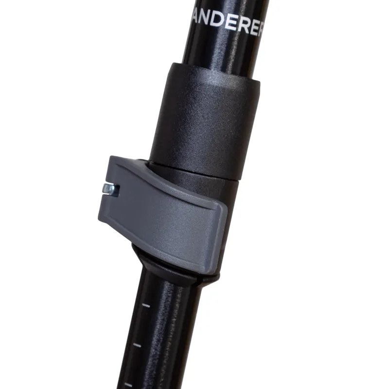 Trekmates Wanderer Fold Lock Walking Stick Pole - Single Black-4